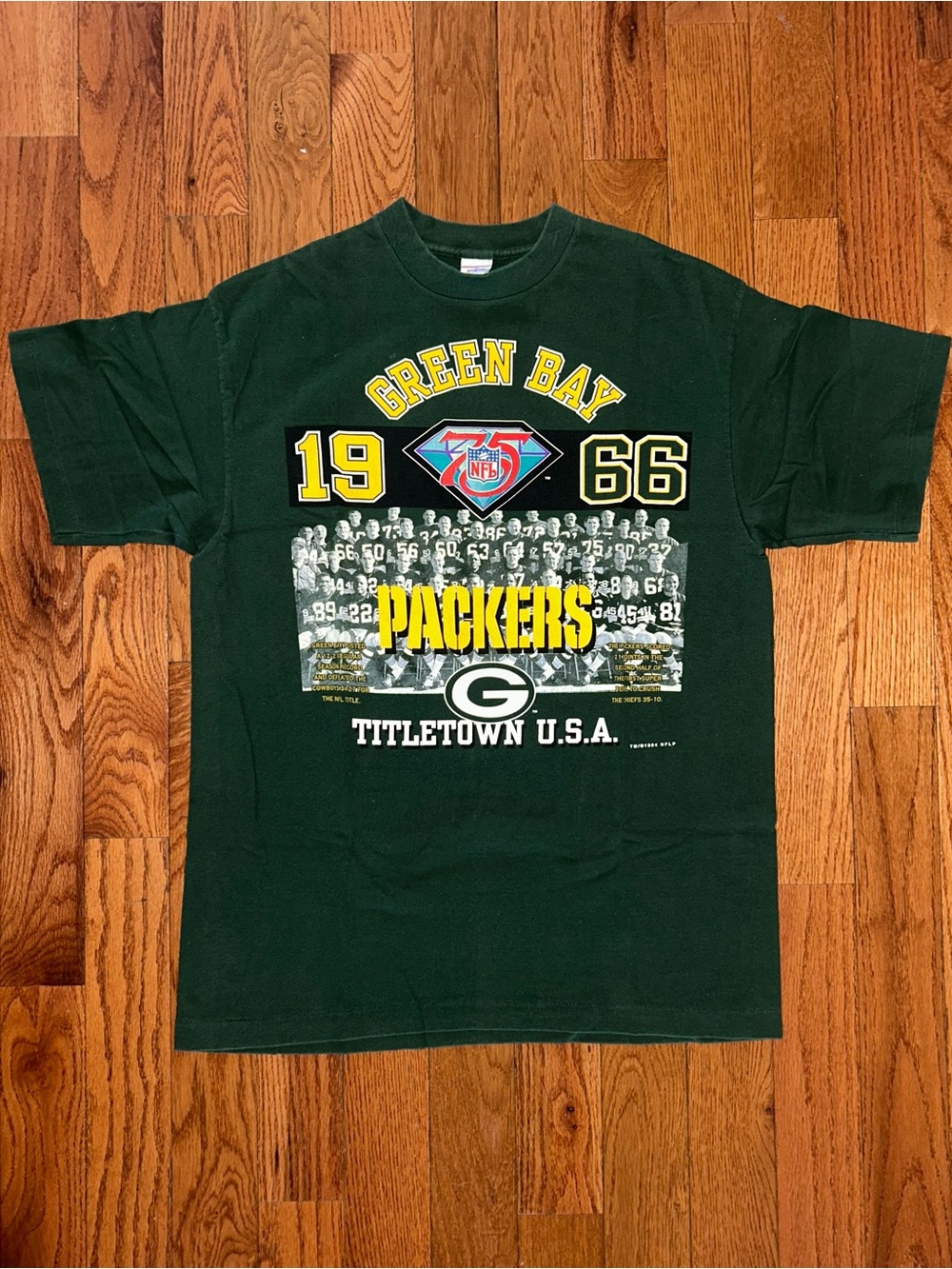 Green Bay Packers 1994 "Titletown U.S.A." Vintage T-Shirt Size XL Single Stitch